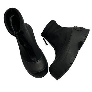 Diesel D-Donald CH Rubber Trimmed Ankle Boots in Black